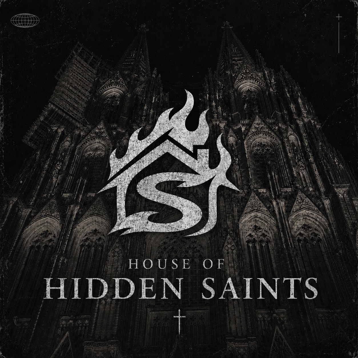 Hidden House Saints fire S house logo